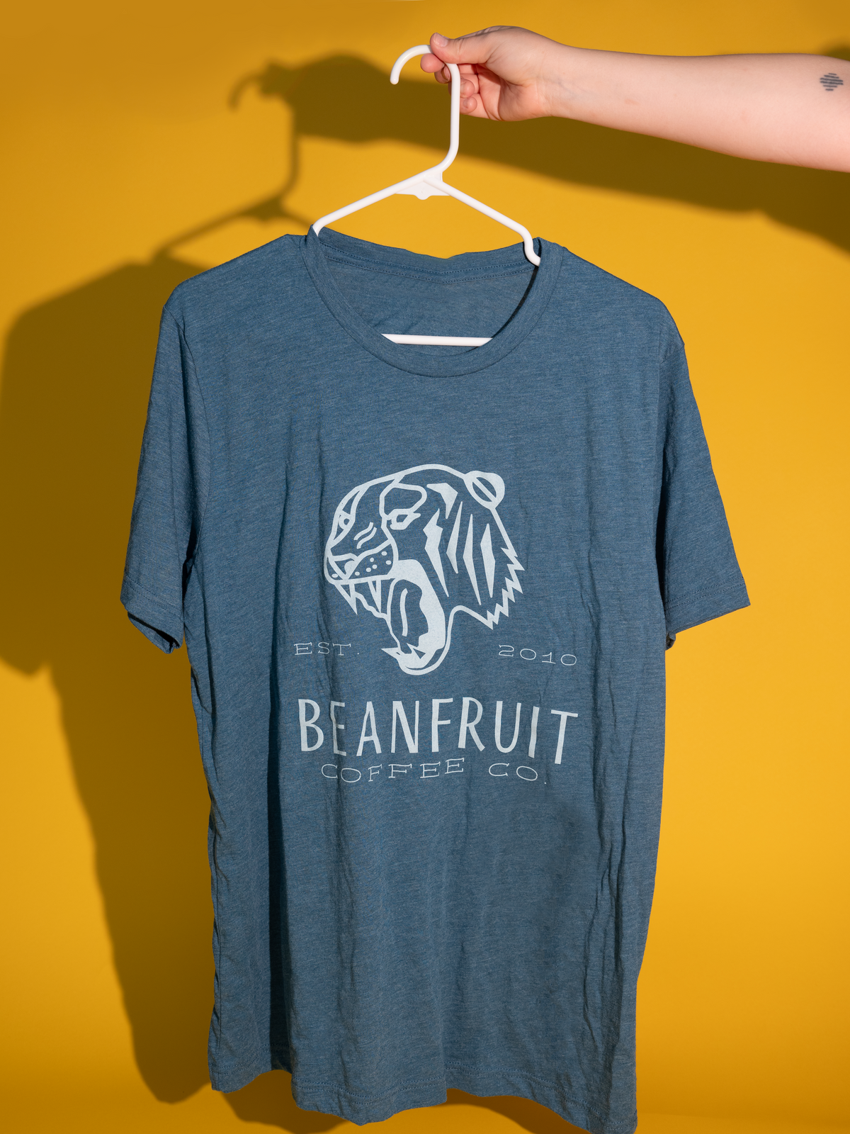 BeanFruit Coffee Co Logo Tee - Steel Blue